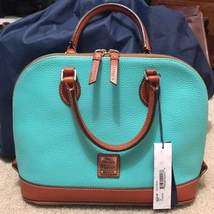 NWT Dooney&Bourke Pebble Leather ZipZip Satchel